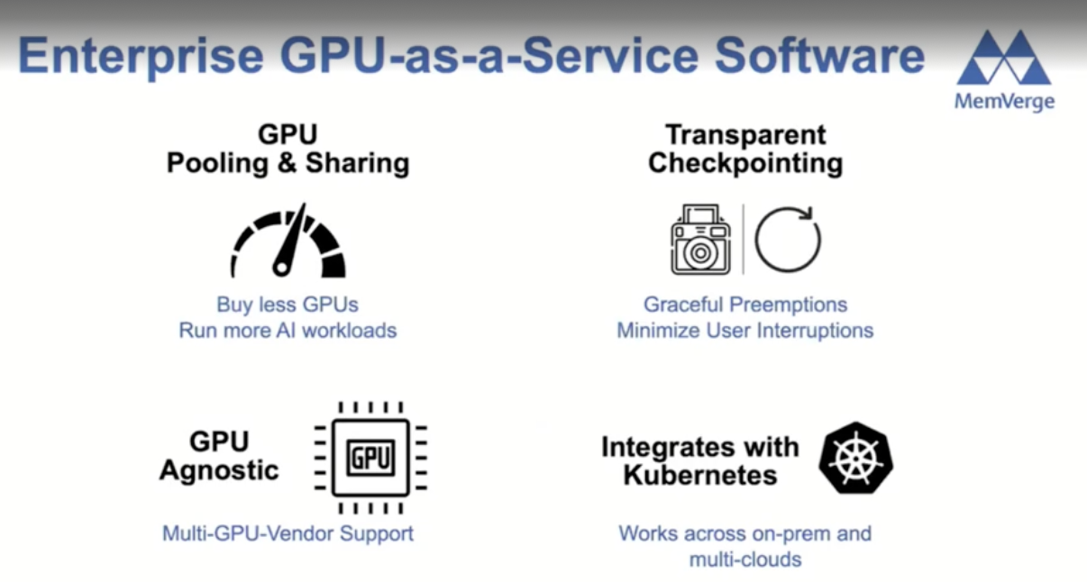 MemVerge Enterprise GPU-as-a-Service Software